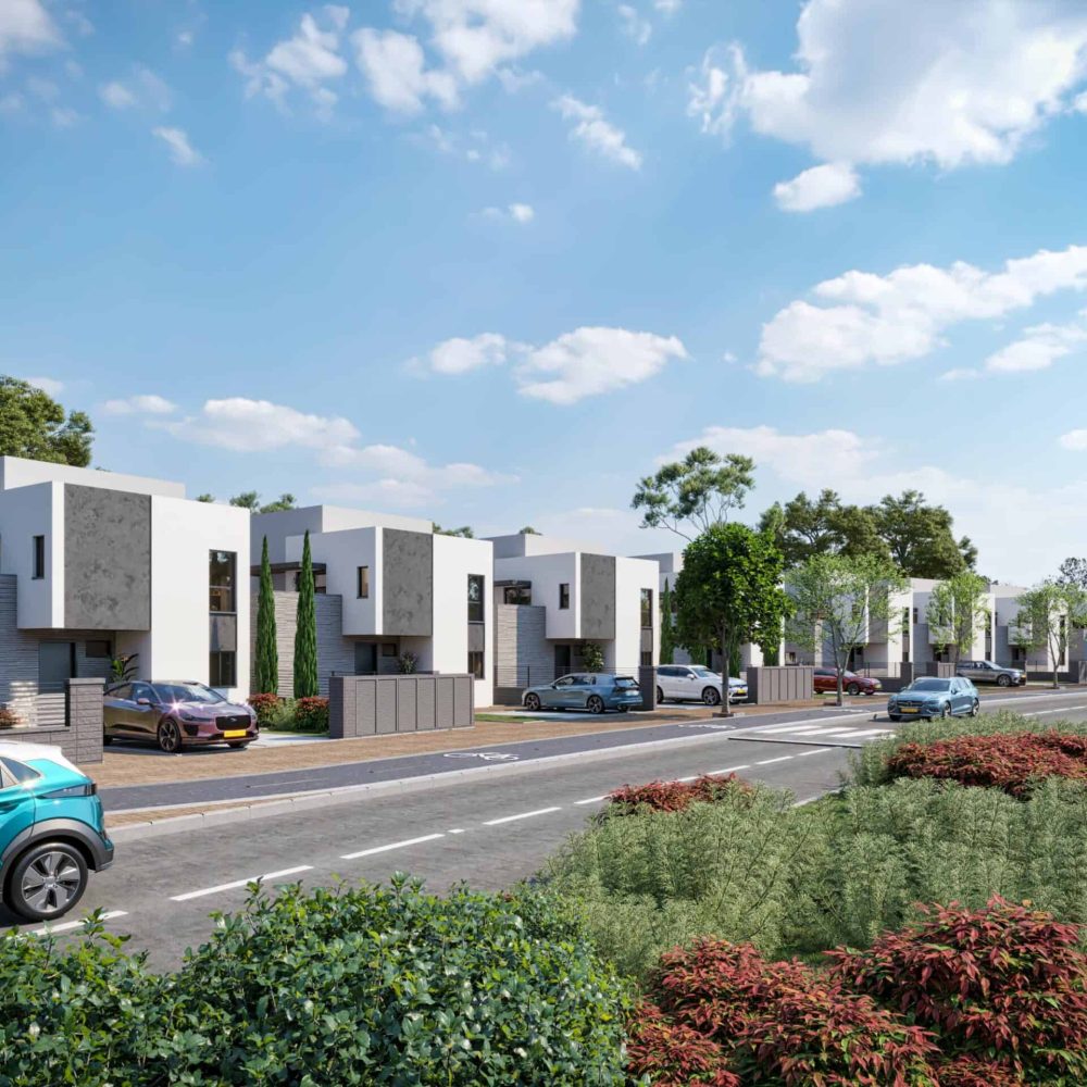 הדמיה של וילה בפרויקט רובע אלונים