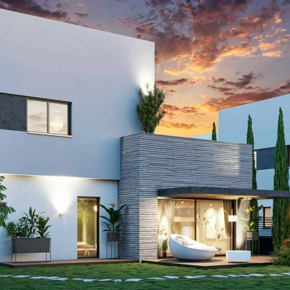 הדמיה של וילה בפרויקט רובע אלונים